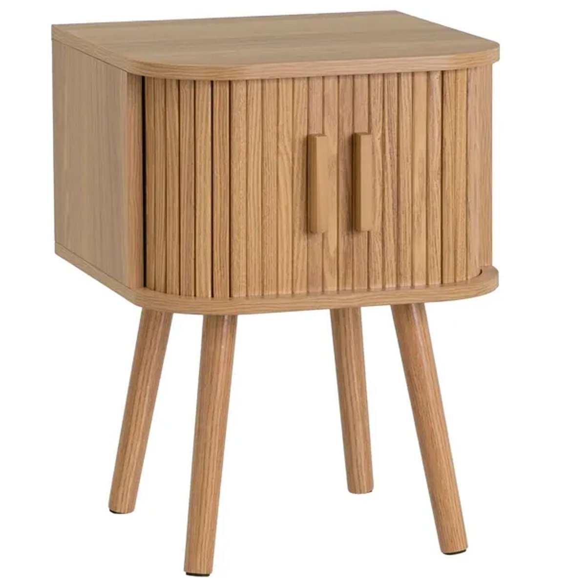 Table de chevet effet bois portes coulissantes 40x40x53cm bois, WADIGA