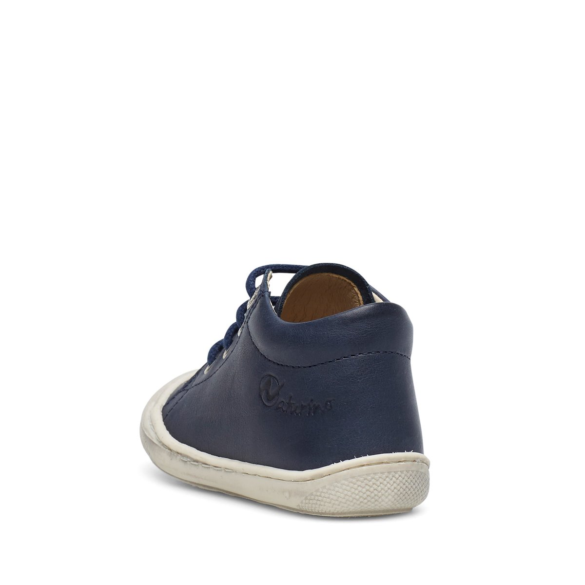 Chaussures premiers pas en cuir nappa COCOON marine, NATURINO