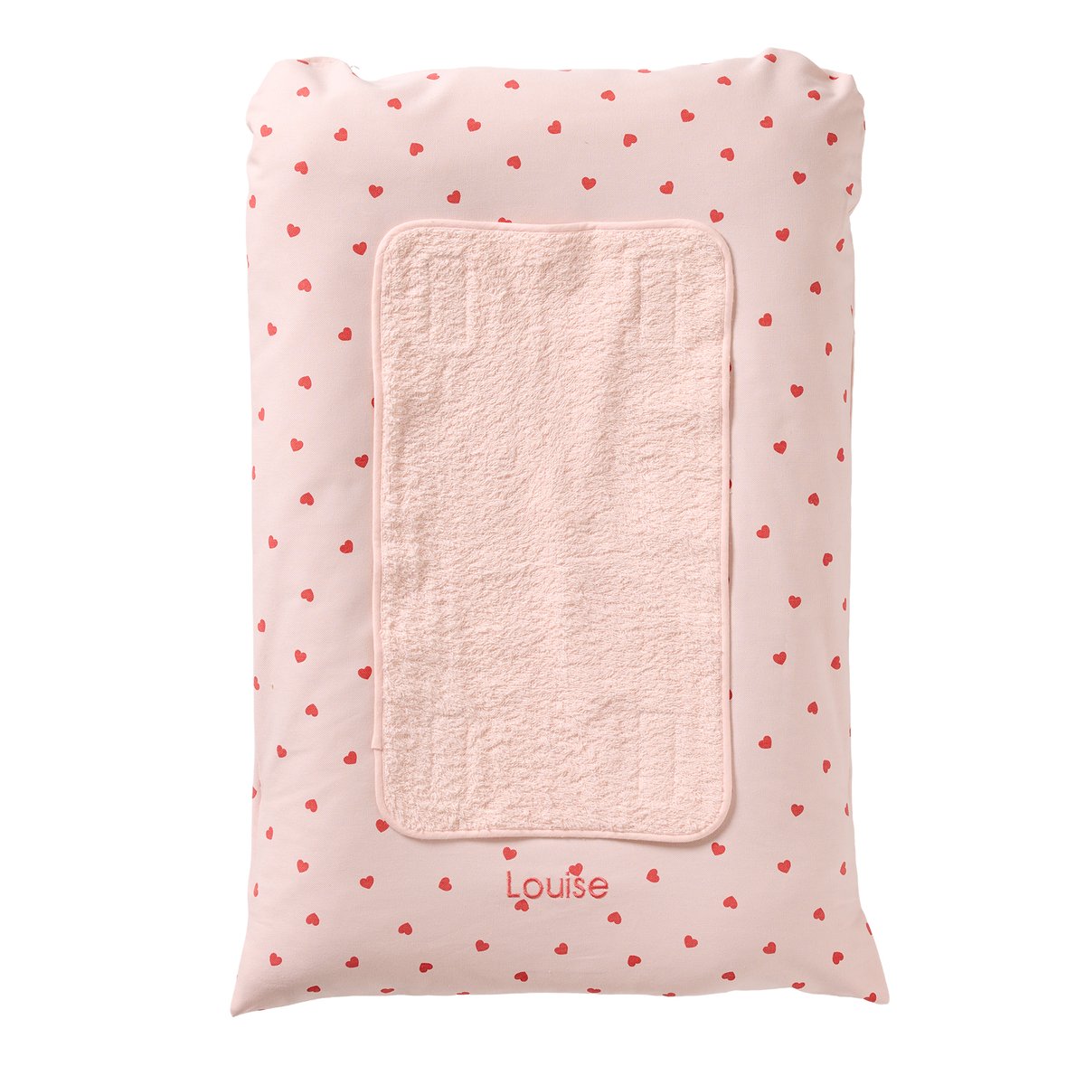 Matelas à langer + 2 tapis de change MON COEUR rose imprimé, VERTBAUDET