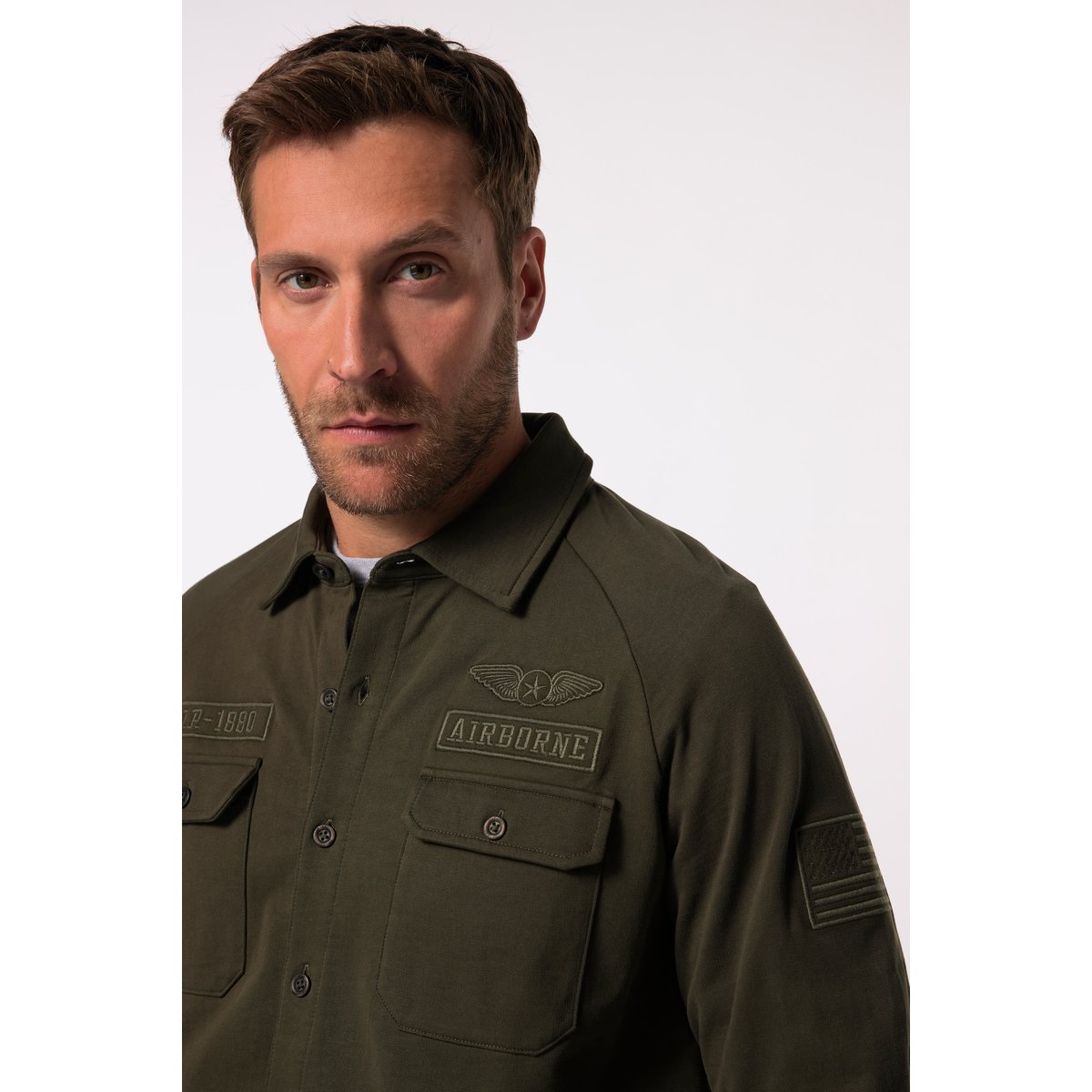 Chemise en molleton olive foncé, JP1880