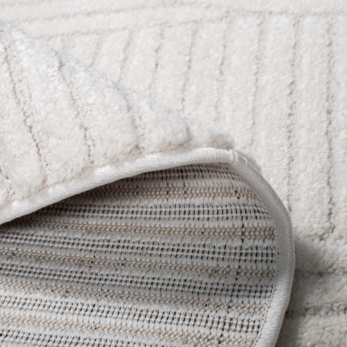 Tapis salon et chambre tissé motif simple LYN9 CERNAN écru, UN AMOUR DE TAPIS