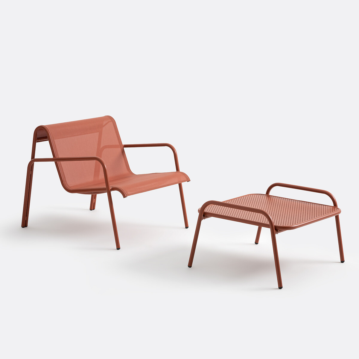 Table basse/repose-pied aluminium, Lysa terracotta, LA REDOUTE INTERIEURS