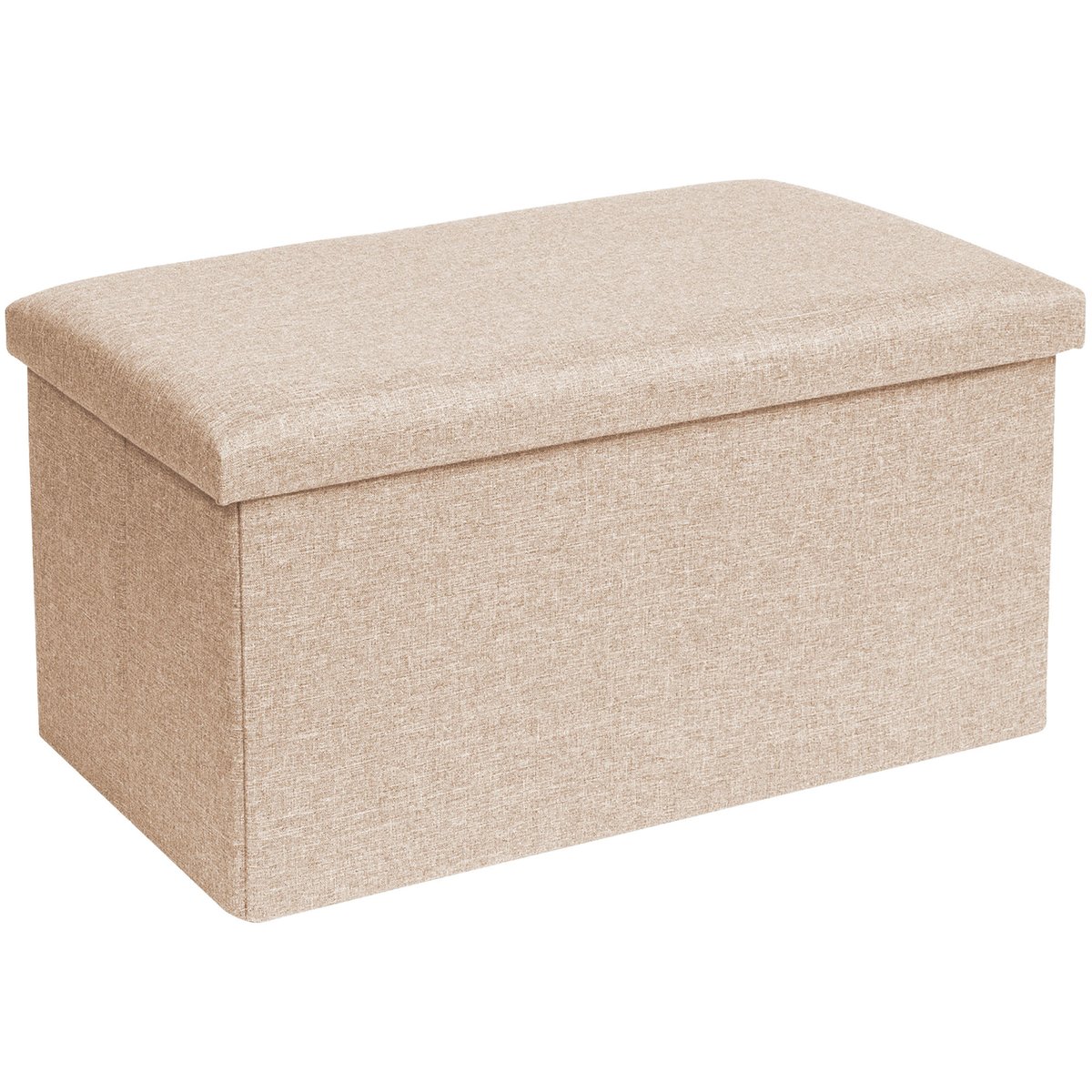 Banquette coffre de rangement beige 76x38x38cm beige, WADIGA