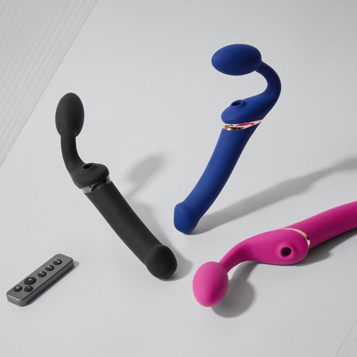 MULTI ORGASM BENDABLE STRAP-ON - XL - FUCHSIA TR rose, STRAP-ON-ME