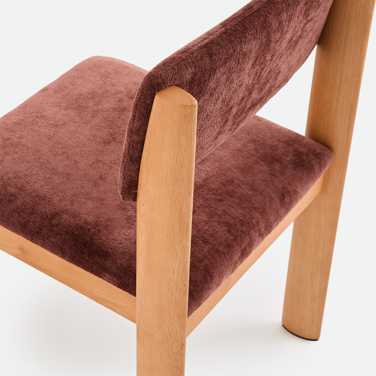 Silla de tela texturizada, OLIVER roble/burdeos, LA REDOUTE INTERIEURS