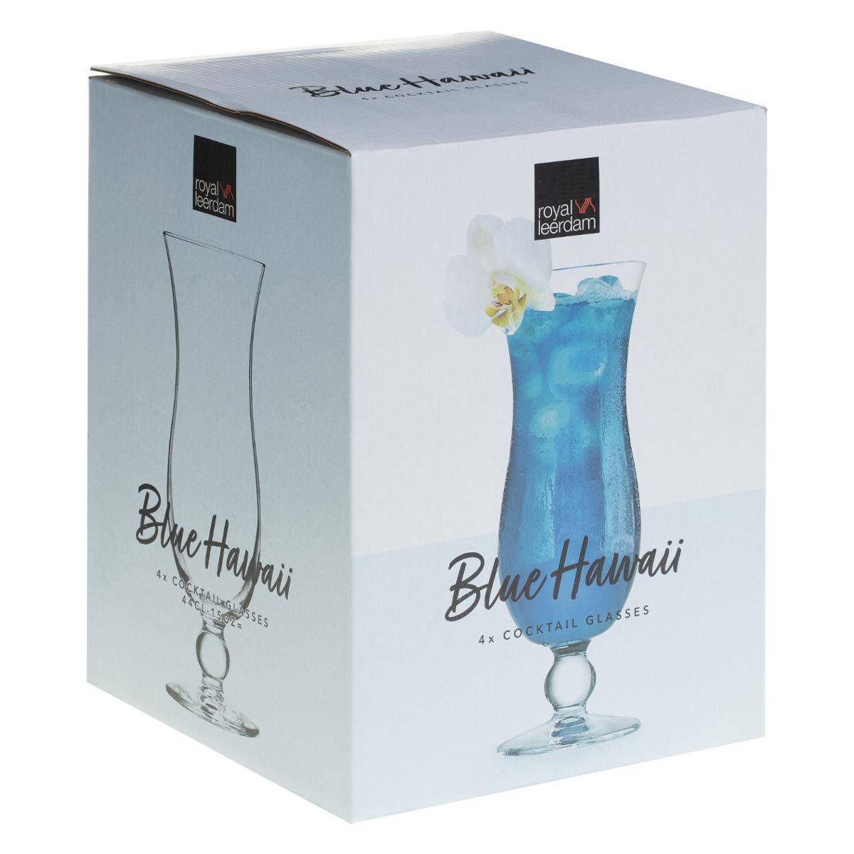 Lot de 4 verres à cocktail en verre 44 cl HAWAI transparent, SECRET DE GOURMET