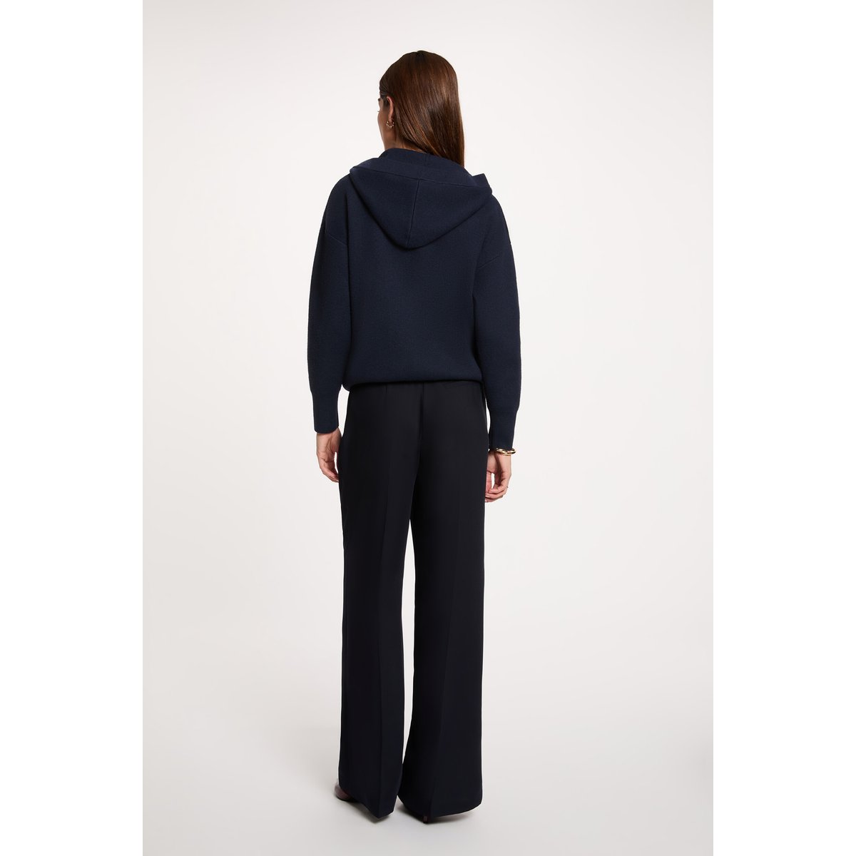 Pantalon large bleu marine, MORGAN
