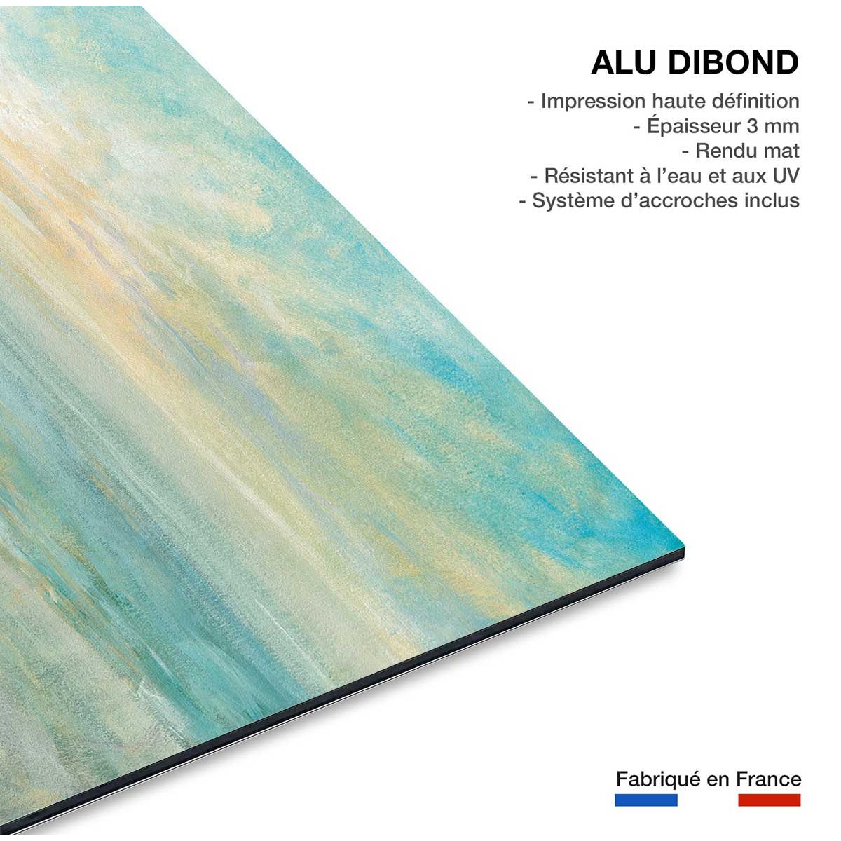 Tableau moderne soleil sur l'azur tableau alu dibond, HEXOA