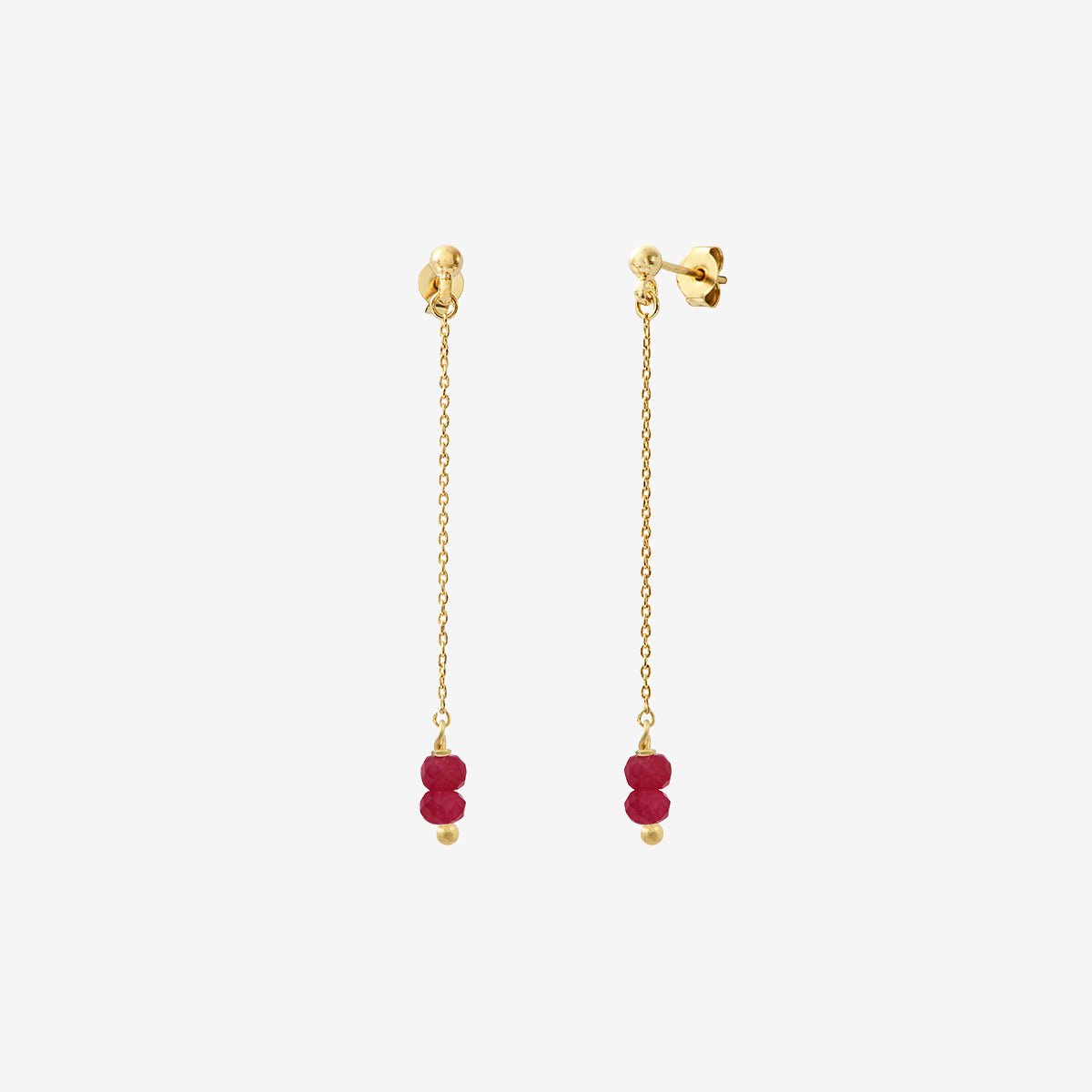 Boucles d'oreilles venus jade rose rose, CAROLINE NAJMAN
