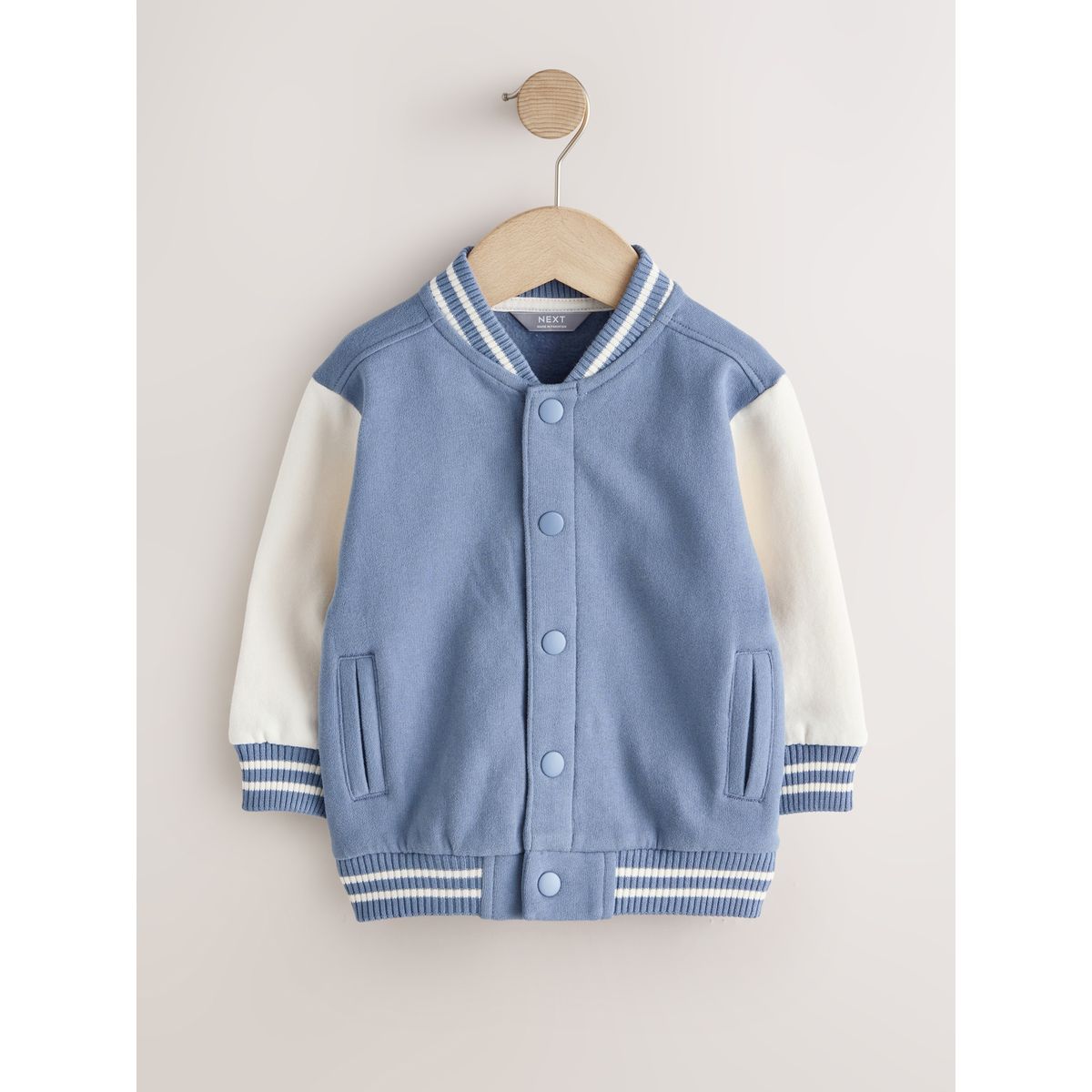 Blouson aviateur en jersey bleu/écru, NEXT