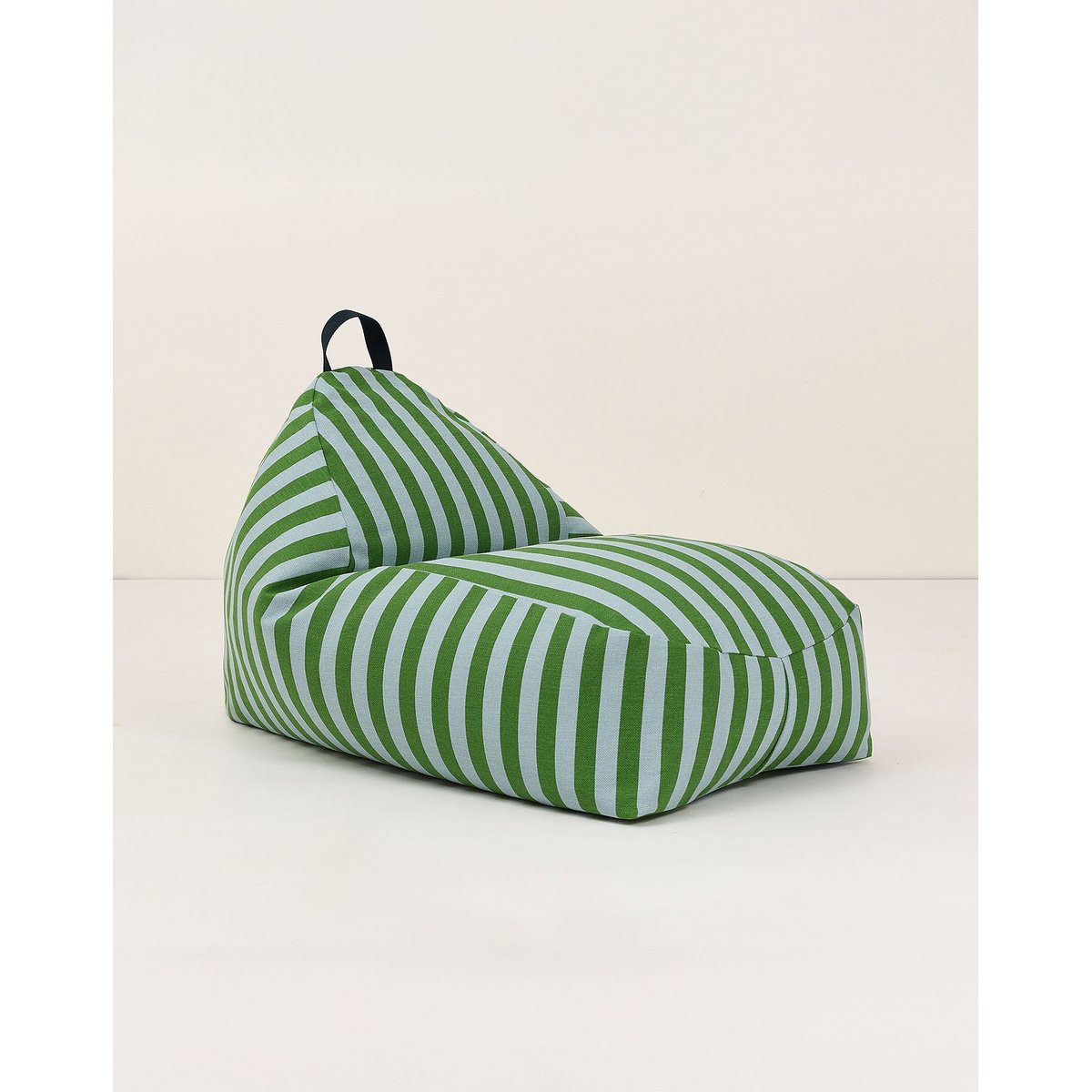 Pouf long - taille enfant - Bliss green blue stripes, NOBODINOZ