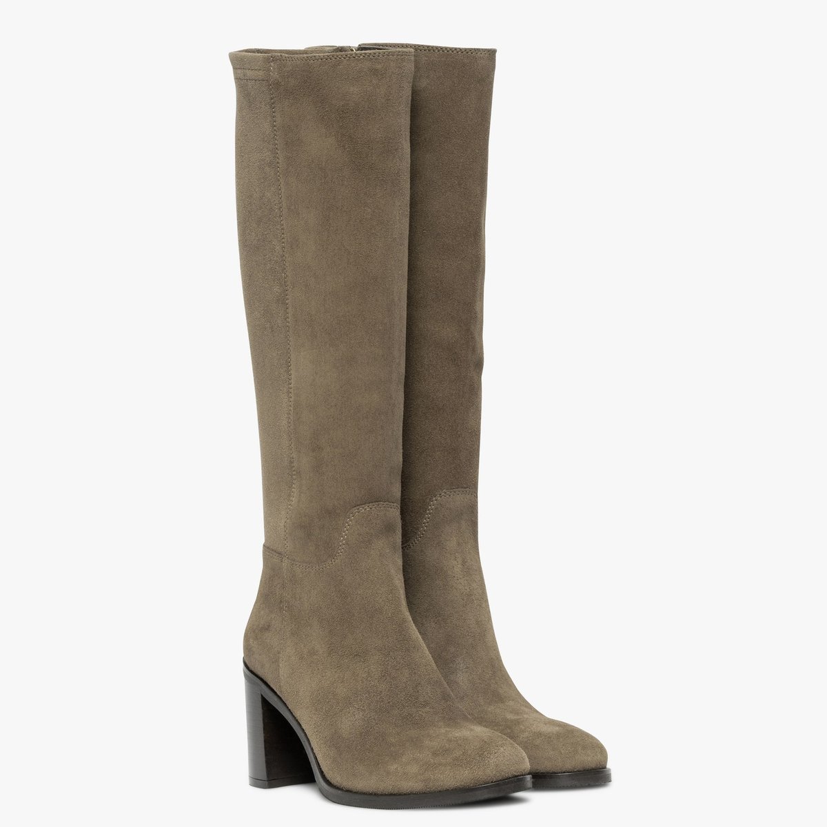 Botte À Talon en cuir FANTINA gris taupe, BOCAGE
