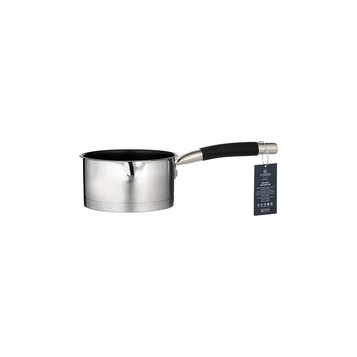 Select 14cm Non-Stick Stainless Steel Milk Pan black, VINERS