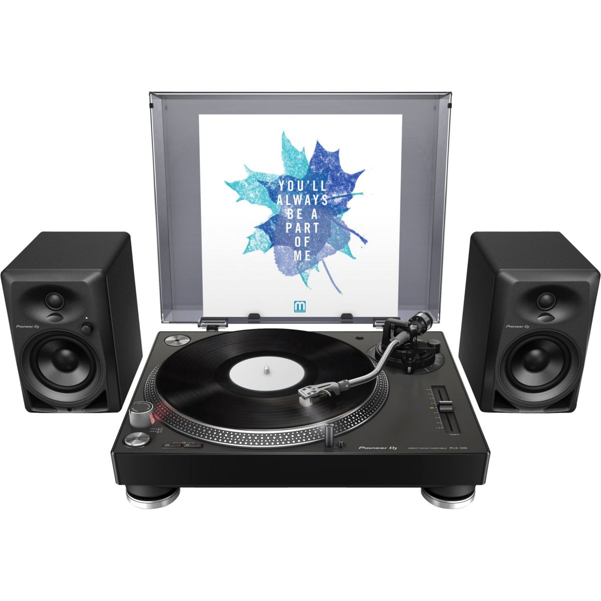Platine vinyle PLX-500 noire noir, PIONEER