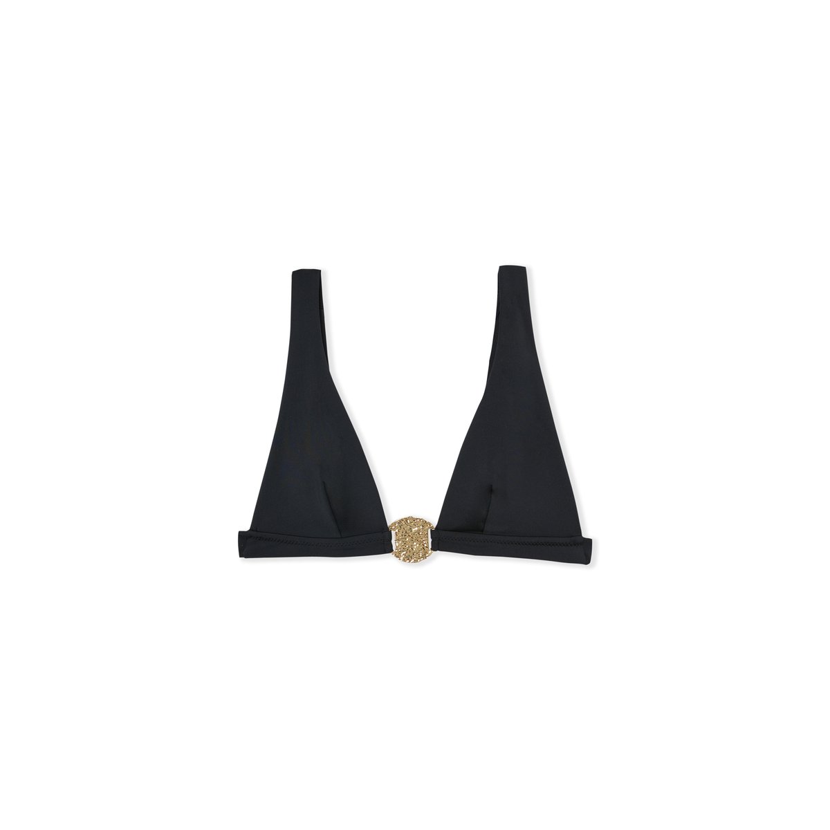 Haut de maillot triangle avec détail bijou - Etam x Hôtel Mahfouf HALO SWIM noir, ETAM