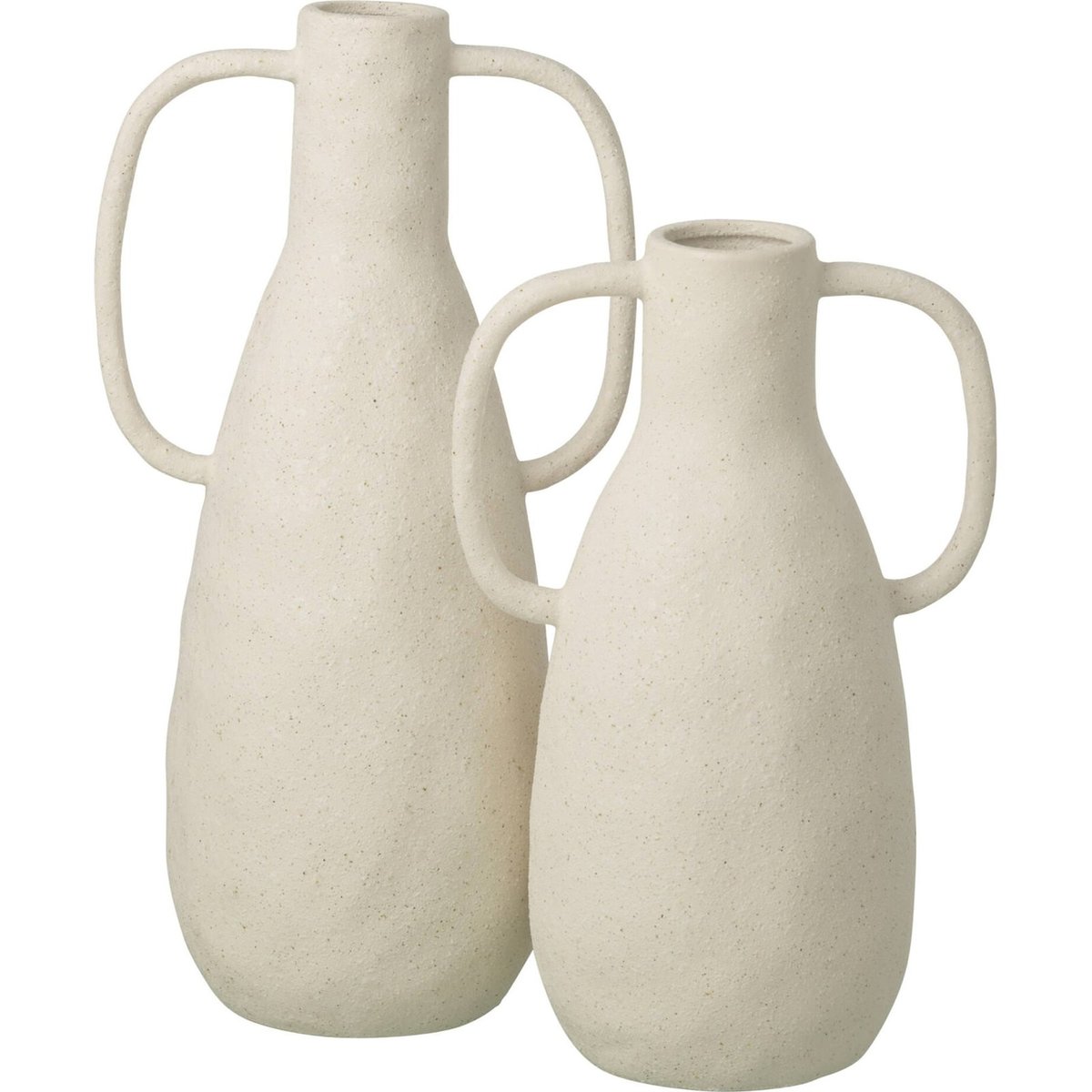 Vase en grès à anses, Fait main blanc cassé, RECOLLECTION
