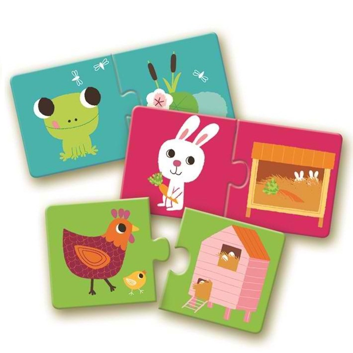 Puzzle duo Habitat multicolore, DJECO