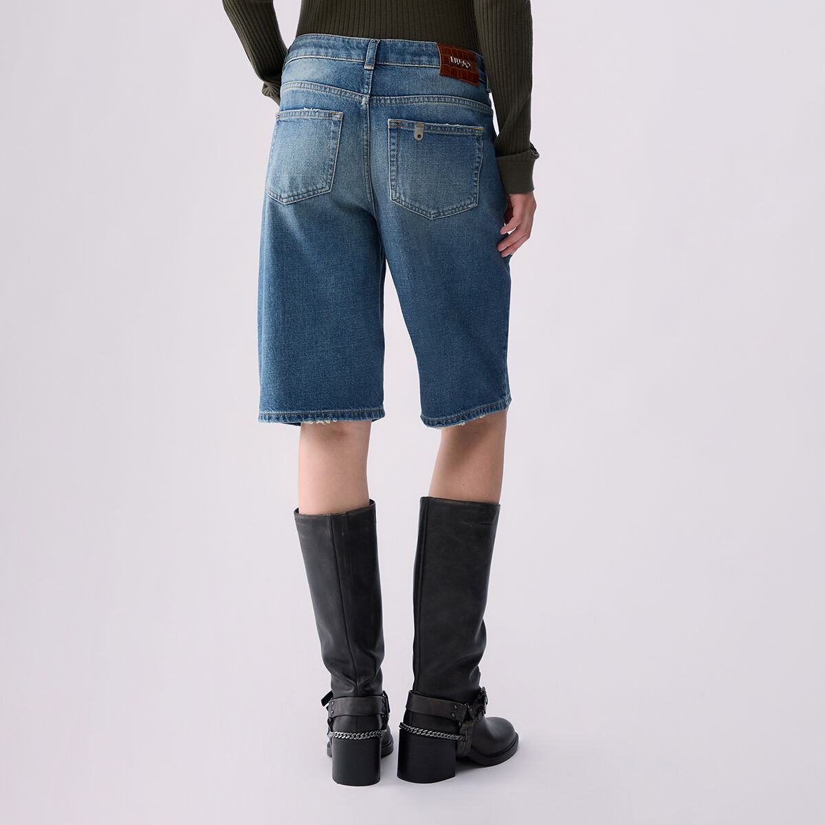 Bermuda en denim denim bleu, LIU JO