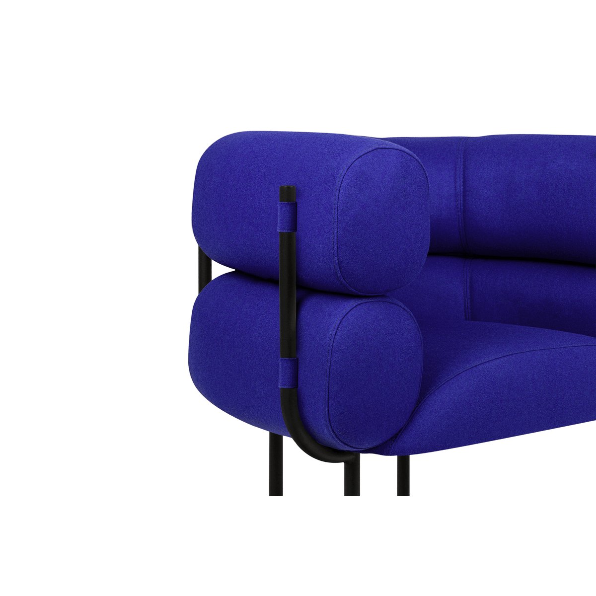 Fauteuil en laine UBI myrtille douce, NOO.MA