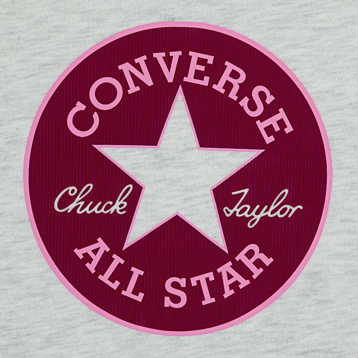 Sweat à capuche en molleton non gratté gris clair, CONVERSE