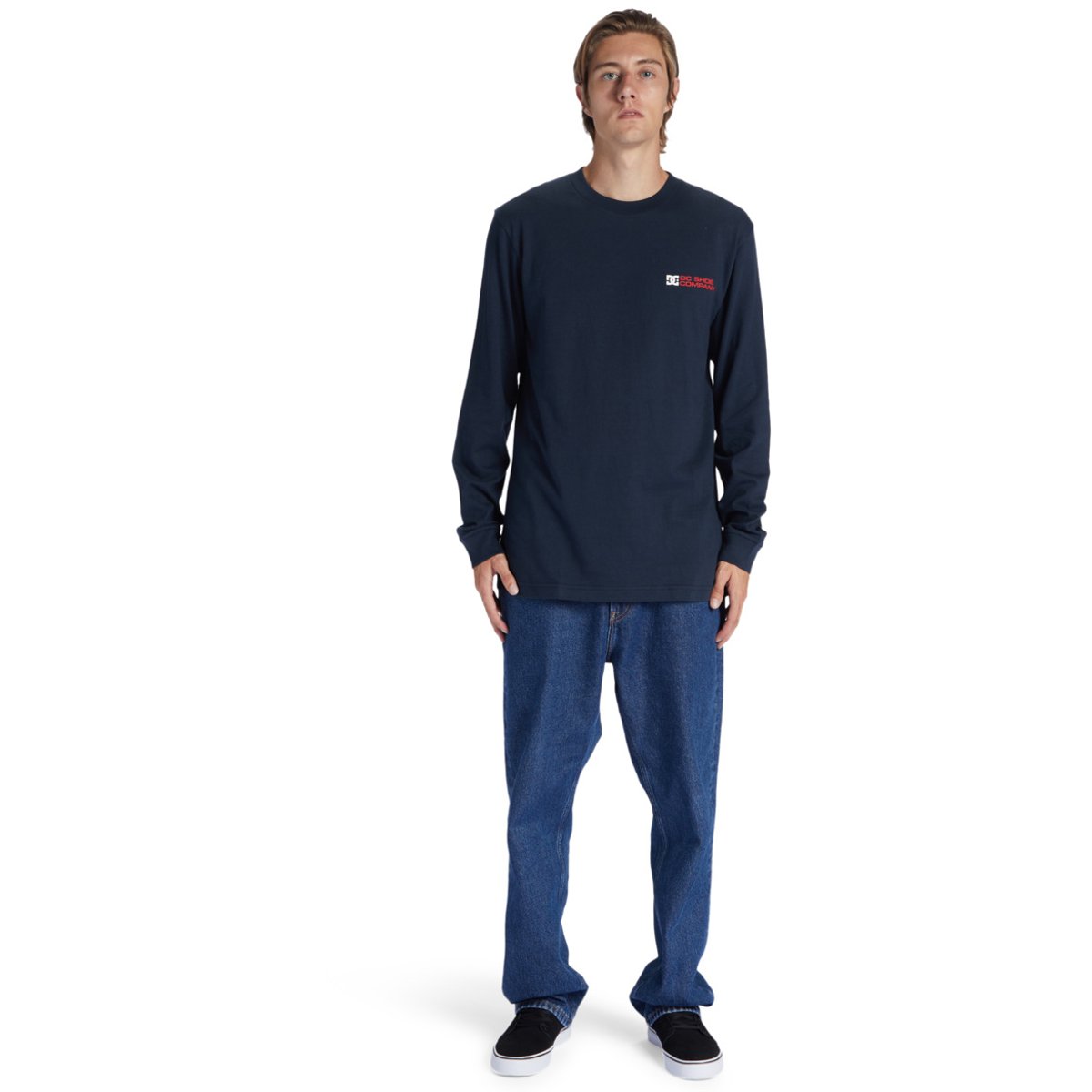 T-shirt manches longues REVOLVE. bleu navy blazer, DC SHOES