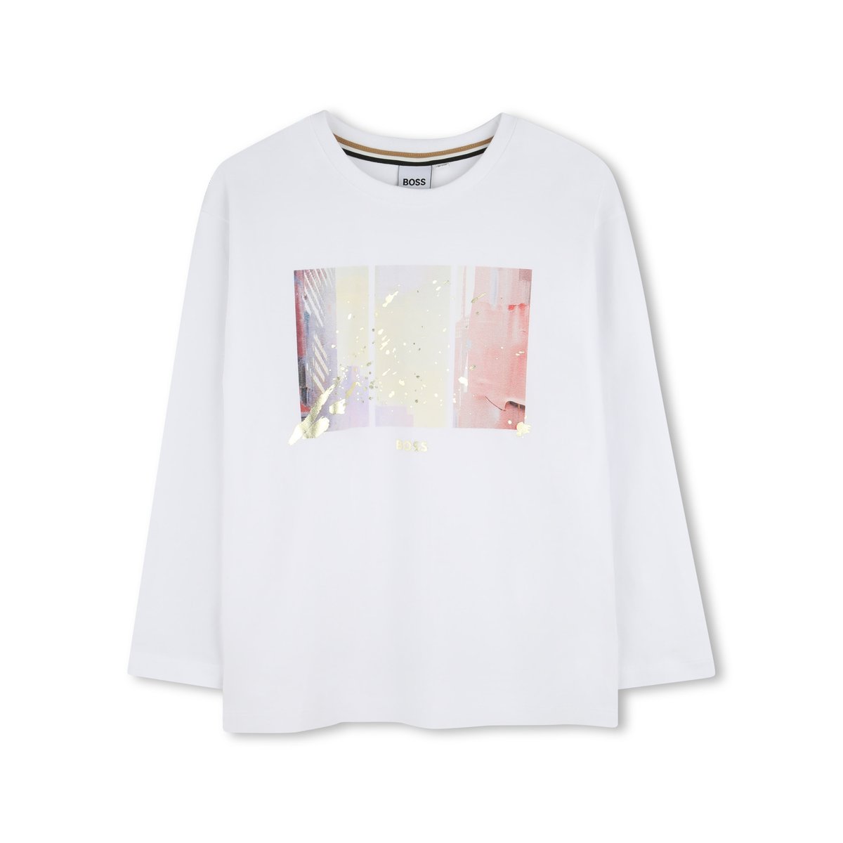 T-shirts à manches longues blanc, BOSS KIDSWEAR