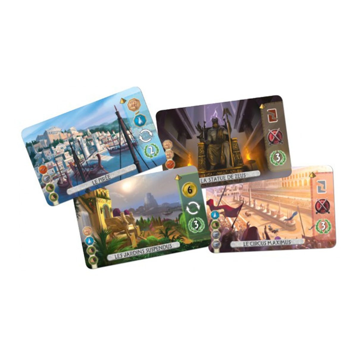 Jeu 7 Wonders Duel - Repos Production couleur unique, ASMODEE
