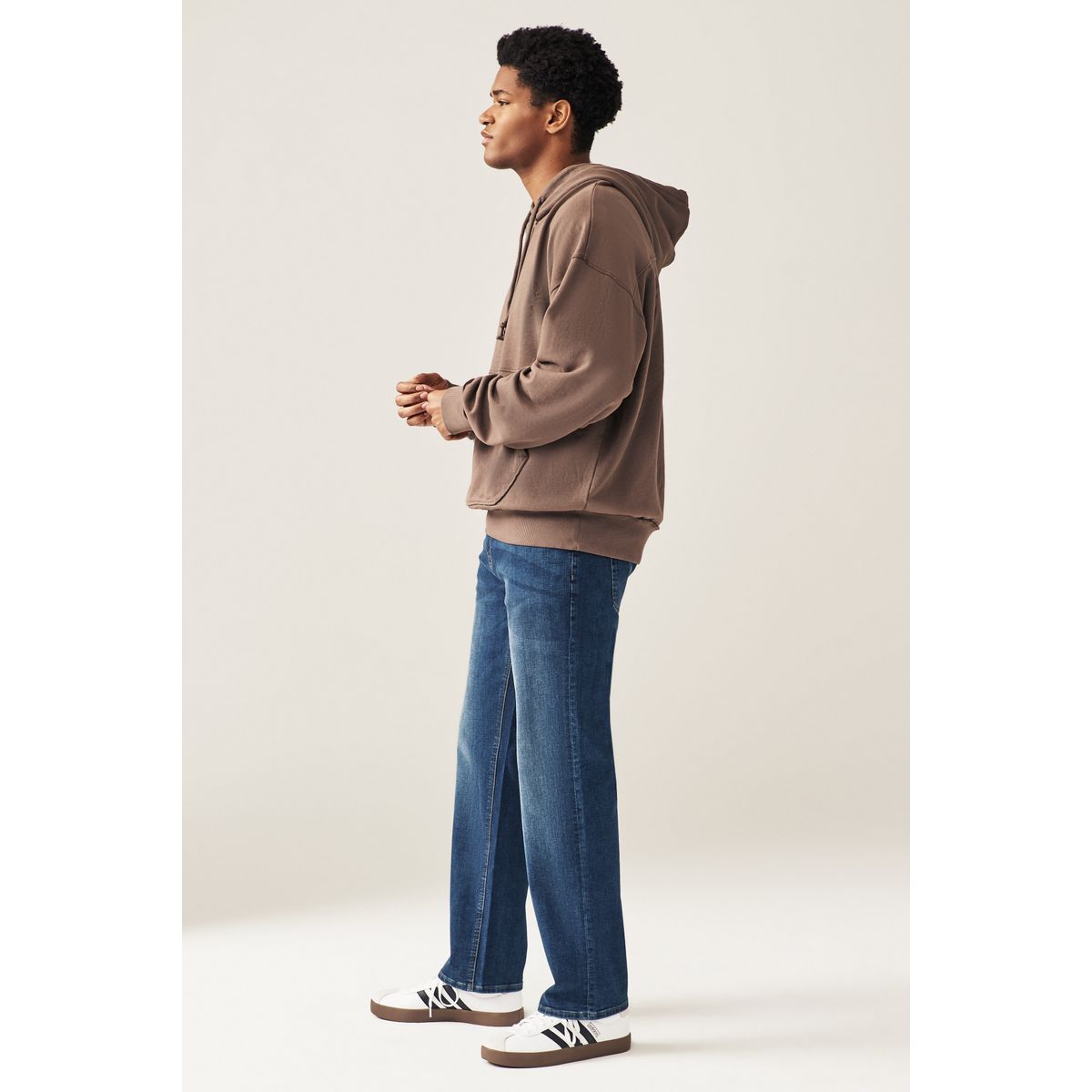 Jean décontracté stretch essentiel bleu moyen, NEXT