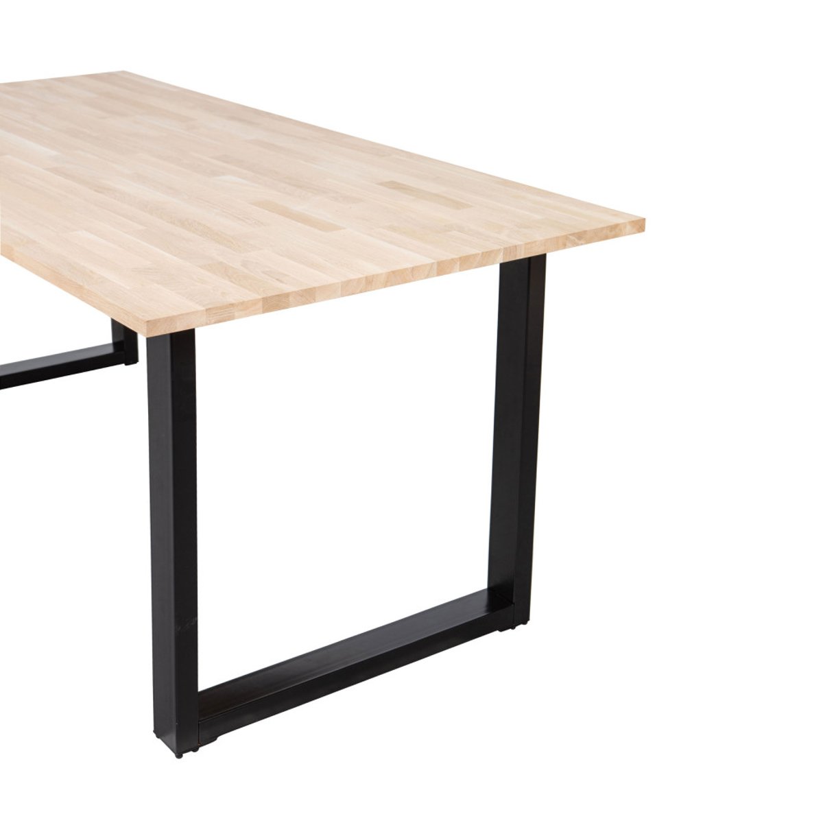 Table à manger en bois piétement en U 220x90cm naturel - TABLO naturel, WOOOD