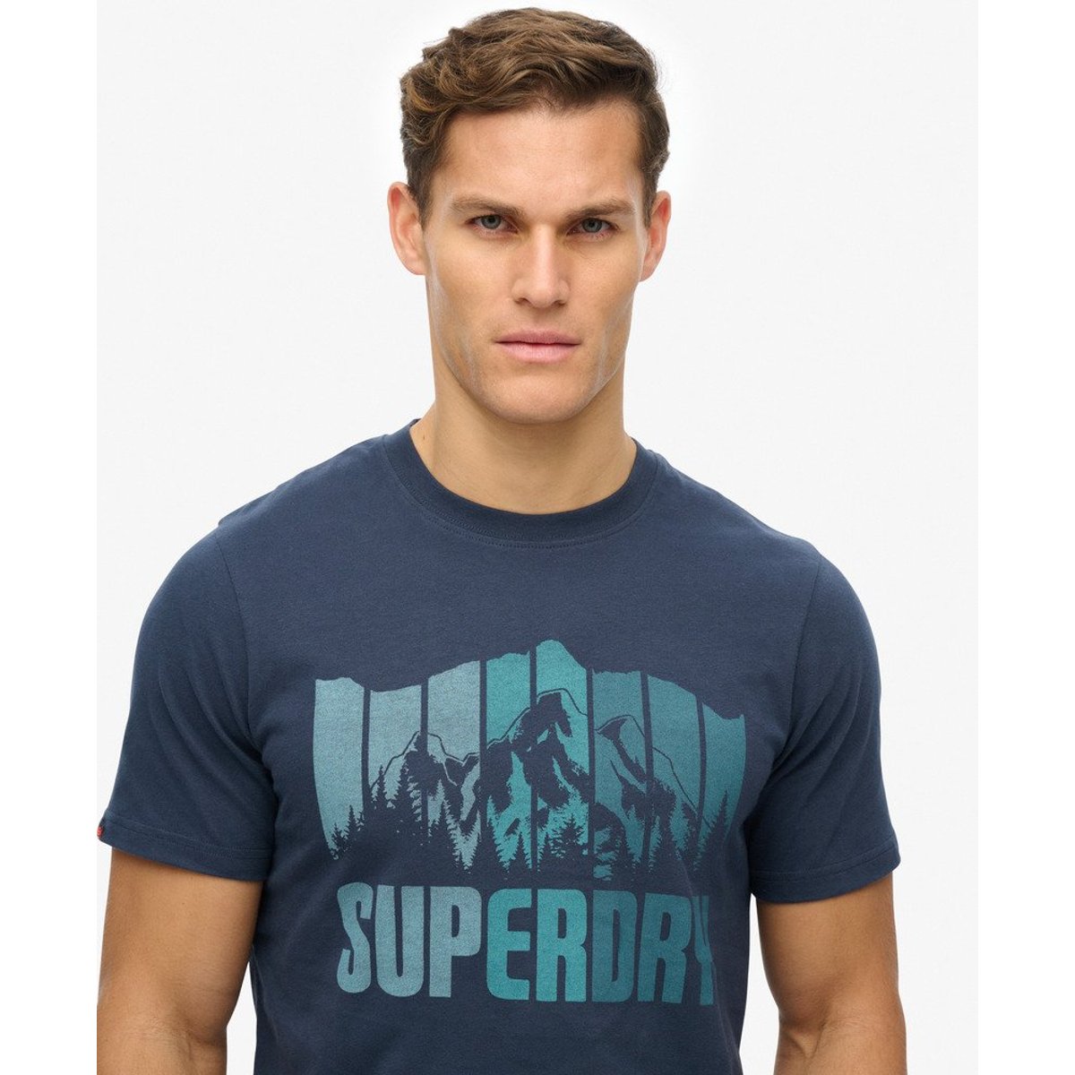 T-shirt Mountain Rainbow bleu marine éclipse, SUPERDRY