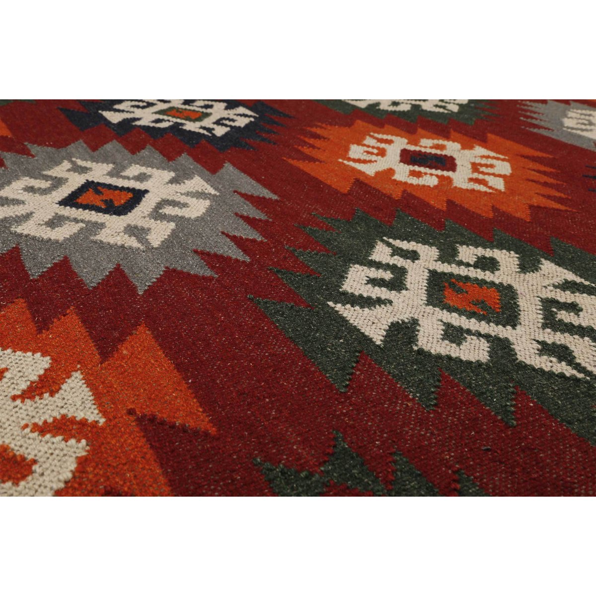 Tapis en laine, tissé main, oriental , BLANCARD rouge, WECON HOME