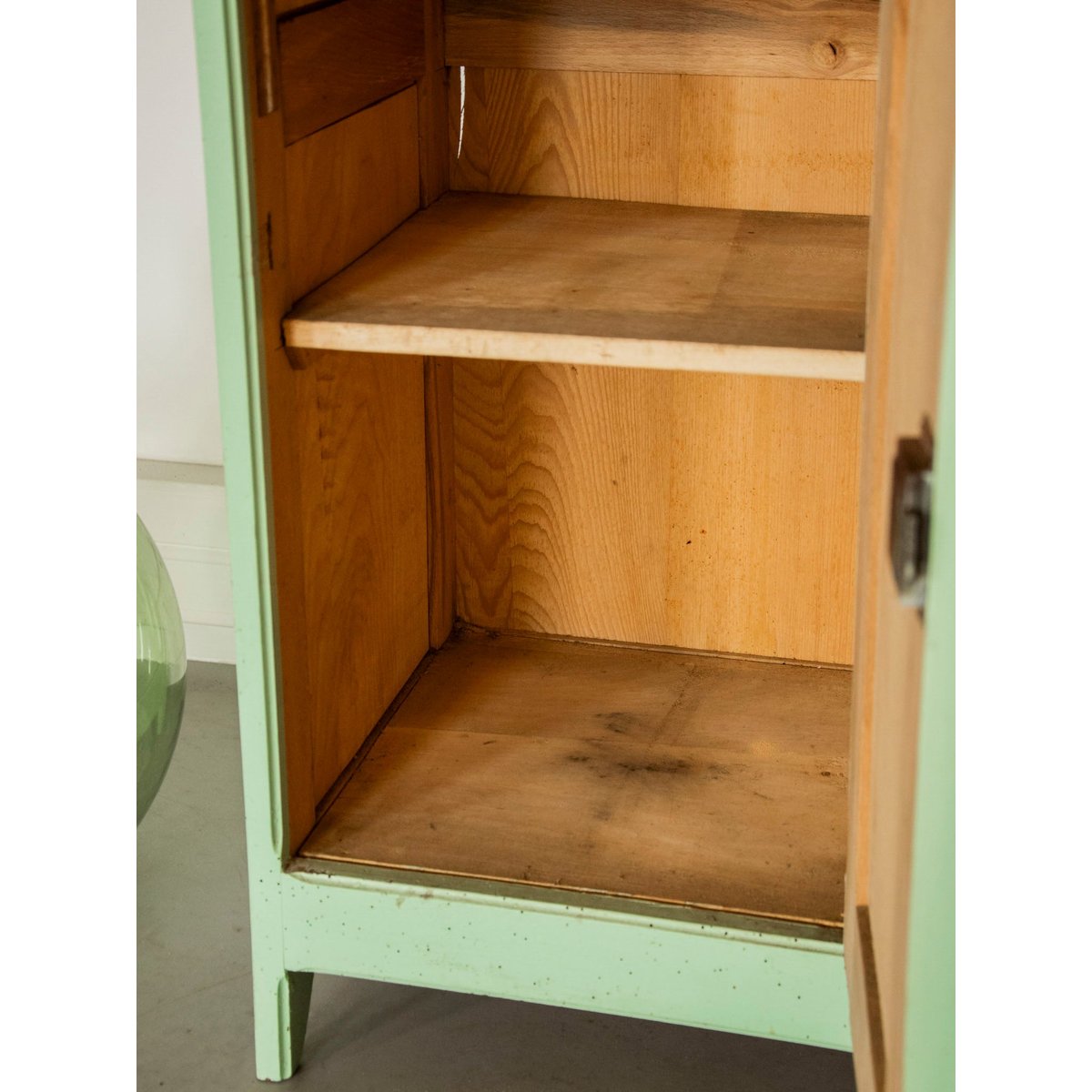 Garde-manger champêtre teint vert Guy N°55 - Bon état vert, DEBONGOUT