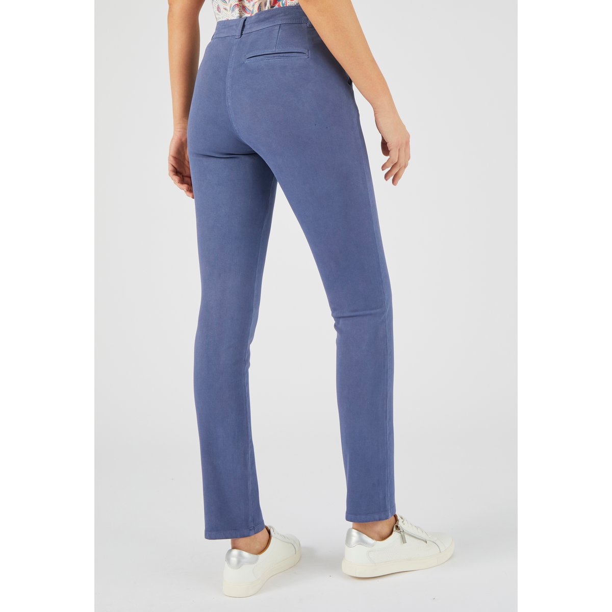 Pantalon bi-stretch effet ventre plat bleu nuit, DAMART