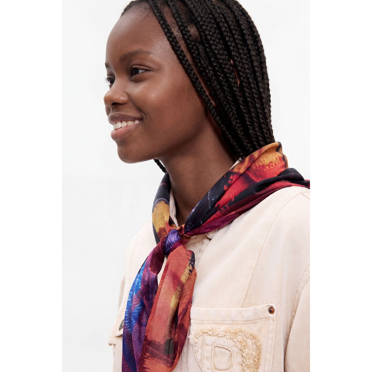 Foulard papillon multicolore, DESIGUAL