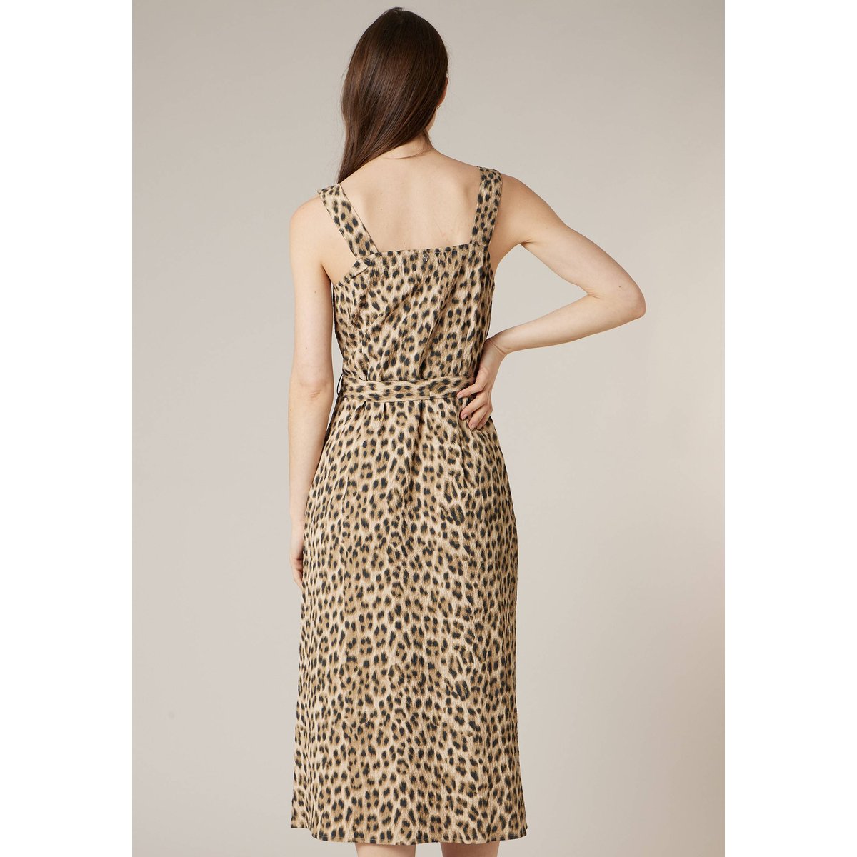 Robe longue femme fluide OLANA beige, DEELUXE