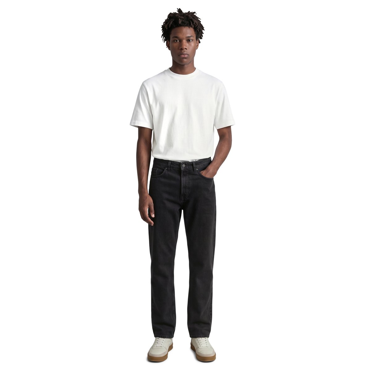 Jeans modèle Runne tapered en pur coton bio noir, MARC O’POLO DENIM