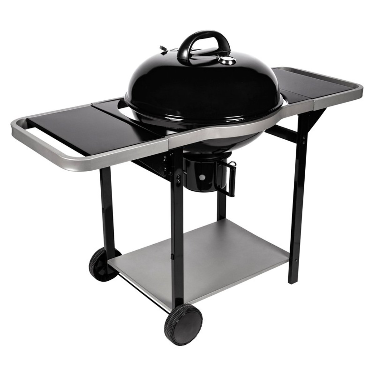 Barbecue à charbon avec cuve en acier noir, SOMAGIC
