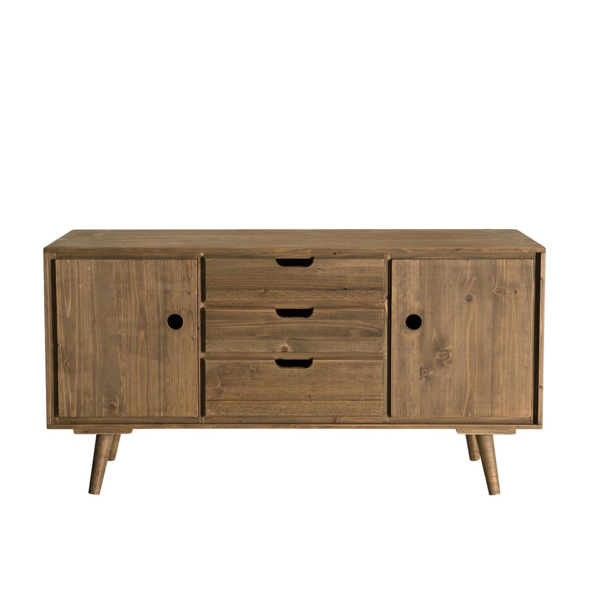 Buffet enfilade en sapin style scandinave 110 cm LIMA bois naturel, PIER IMPORT
