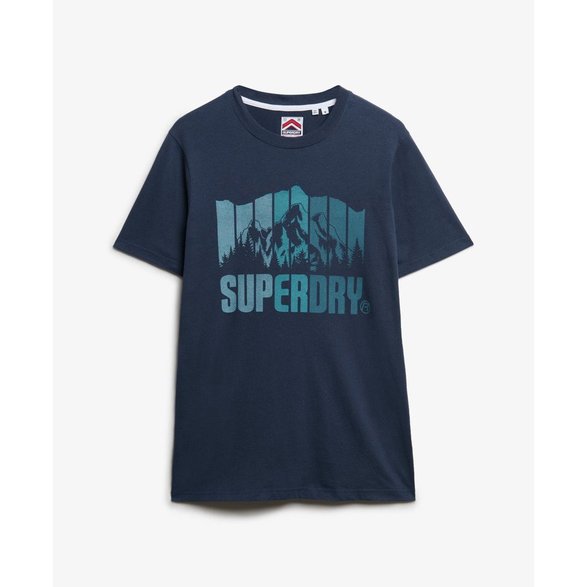 T-shirt Mountain Rainbow bleu marine éclipse, SUPERDRY