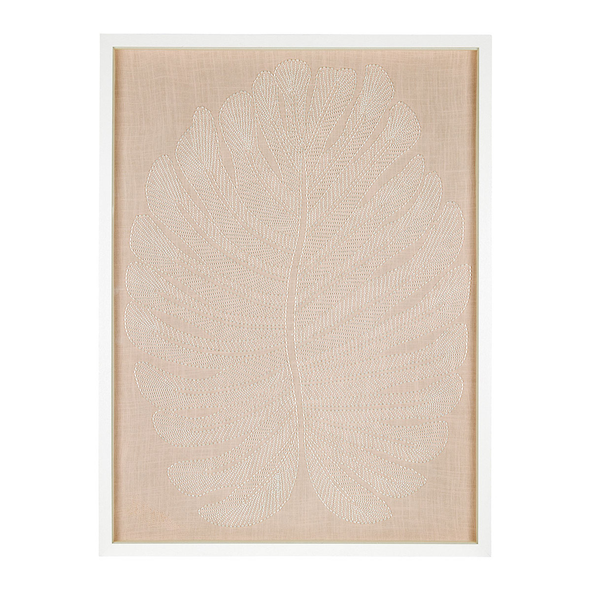 Décoration murale PALME en perles - Écrubr/ beige, BLANC D’IVOIRE
