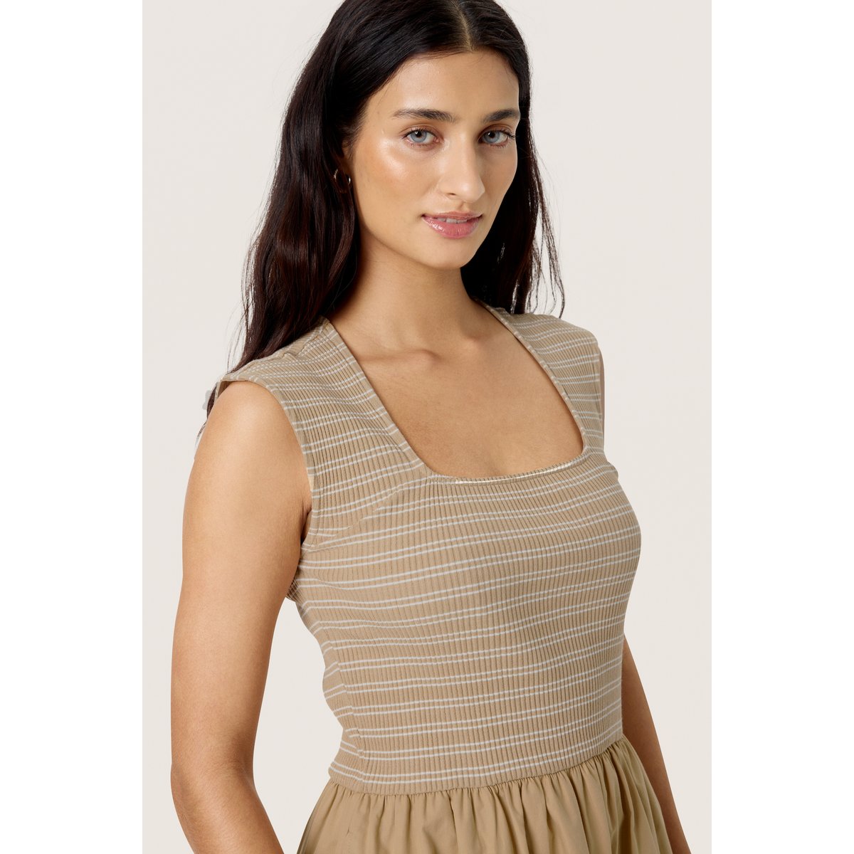 Jersey dress beige travertine, SOAKED IN LUXURY