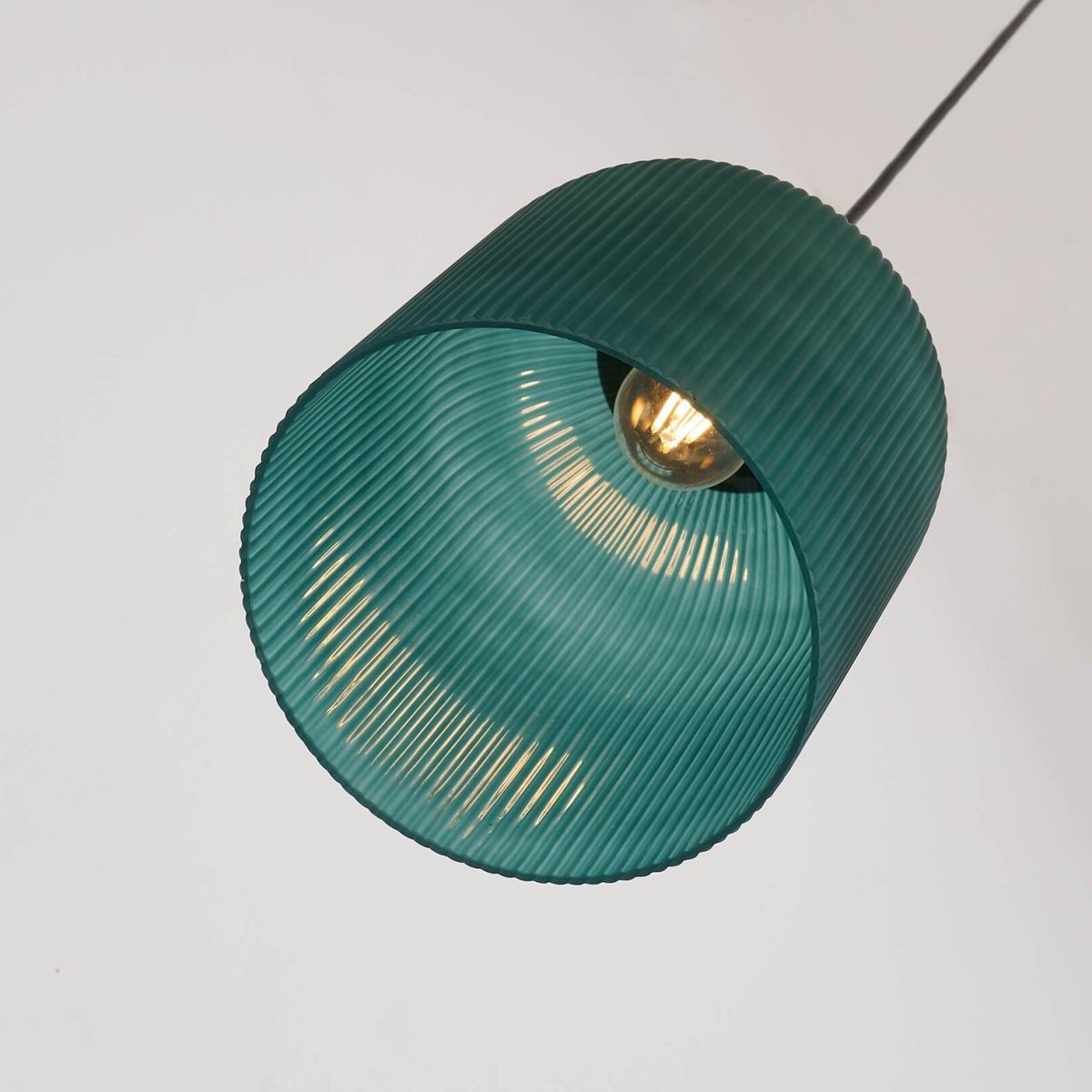 Suspension verre cannelé - AURORE vert, KOSILUM