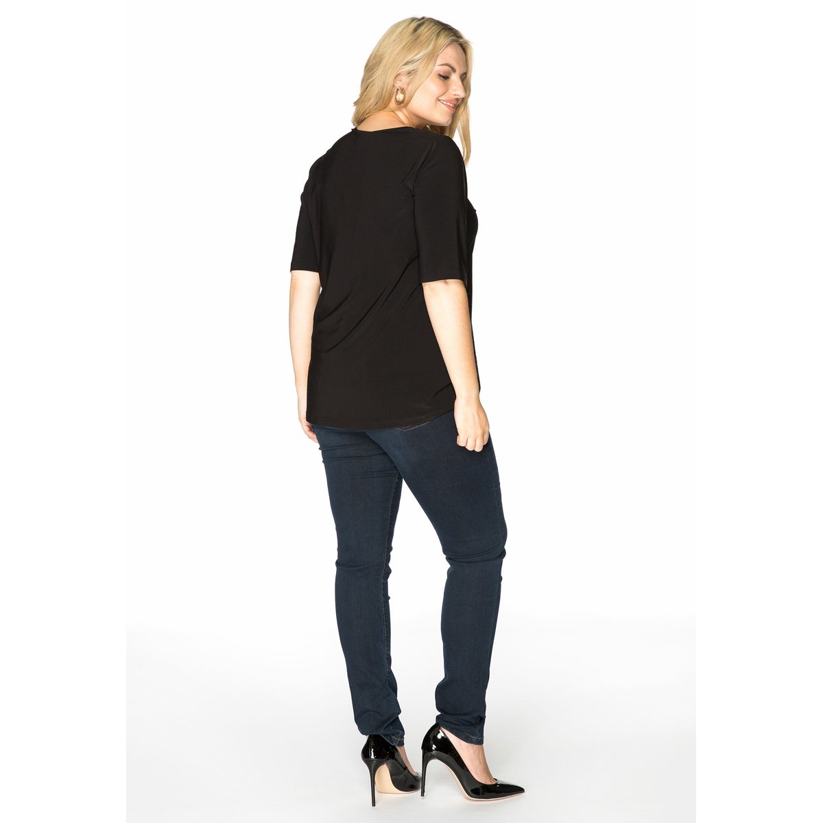 T-Shirt avec manches courtes noir, YOEK