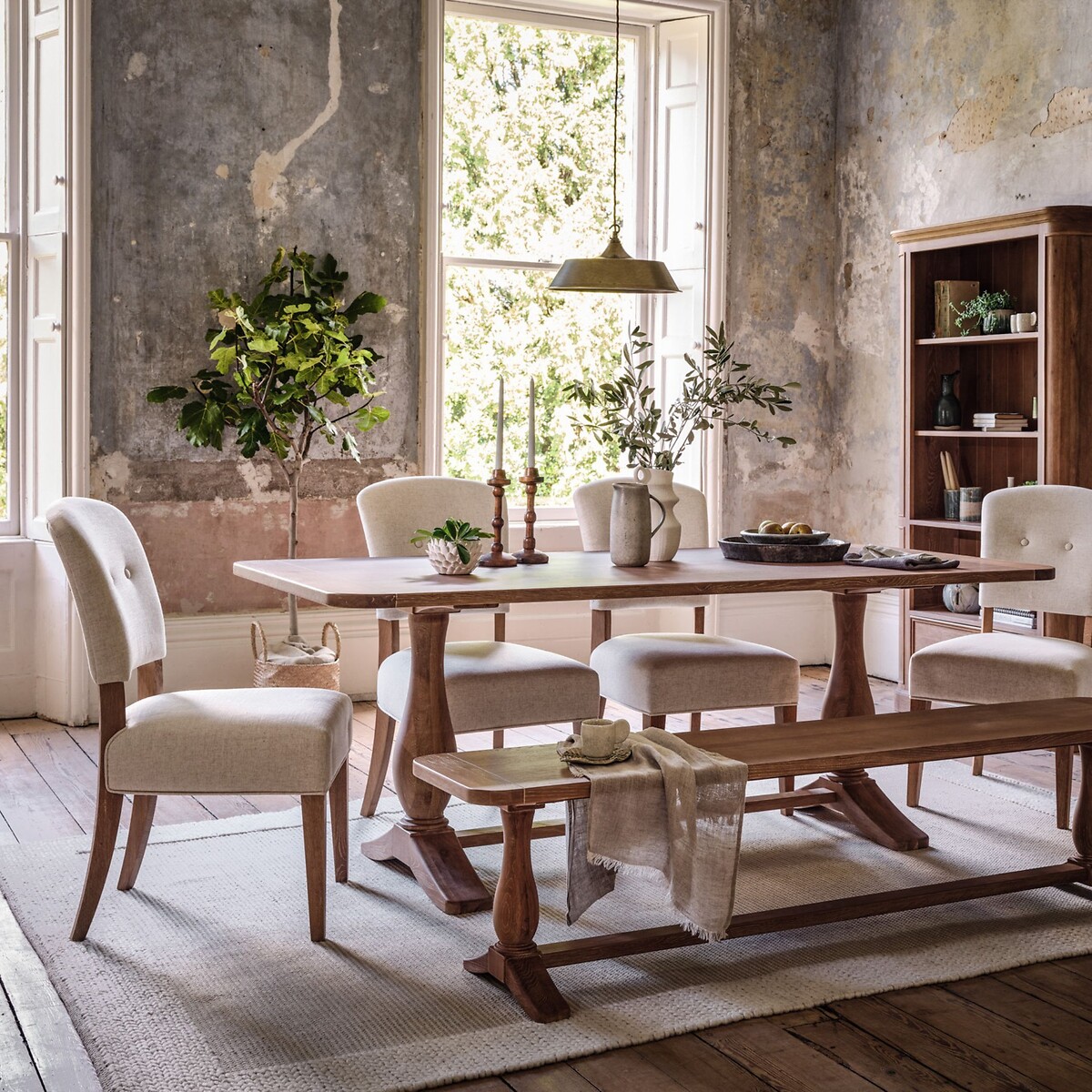 Cannes Oak Dining Bench (Seats 2) natural oak, WILLIS & GAMBIER