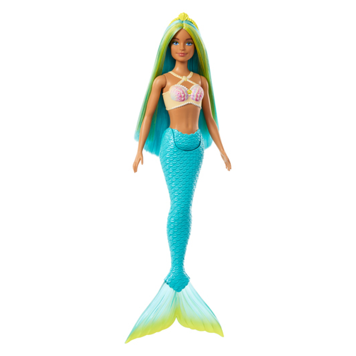 Barbie A Touch of Magic  Poupée Sirene bleue beige, MATTEL