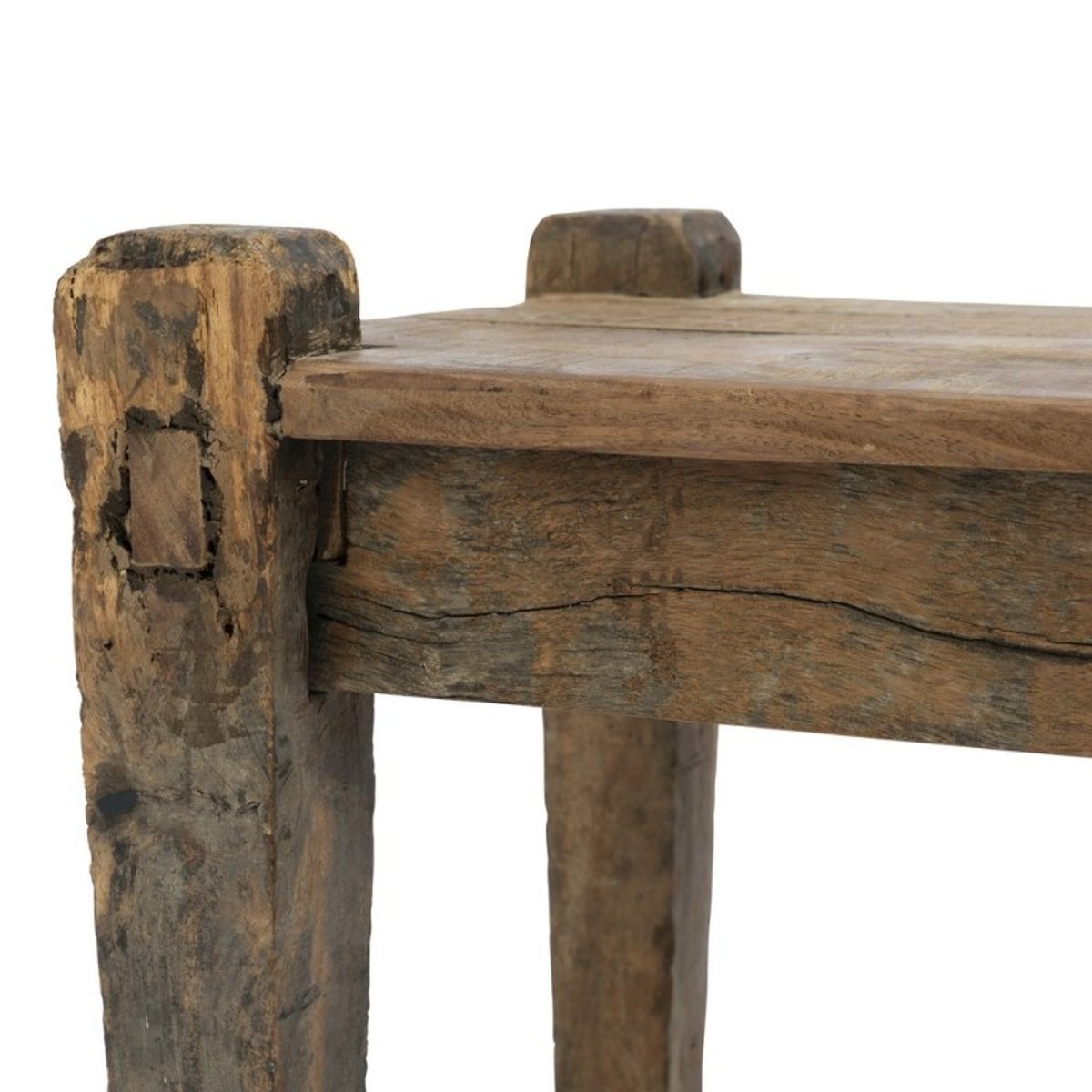 Banc bois recyclé rustique bois foncé, MADAM STOLTZ