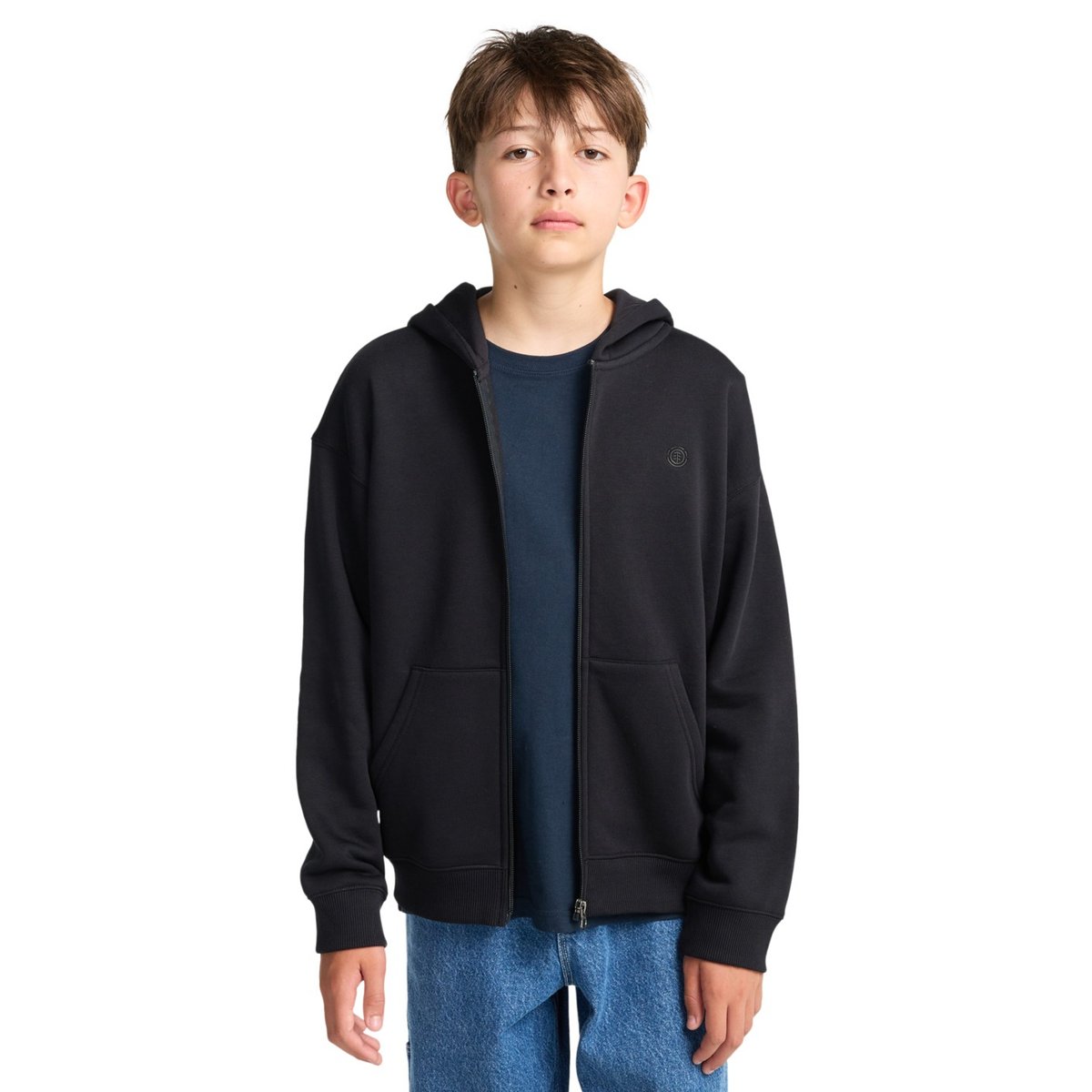 Pull zippé à capuche ALIGATOR Y noir flint black, ELEMENT