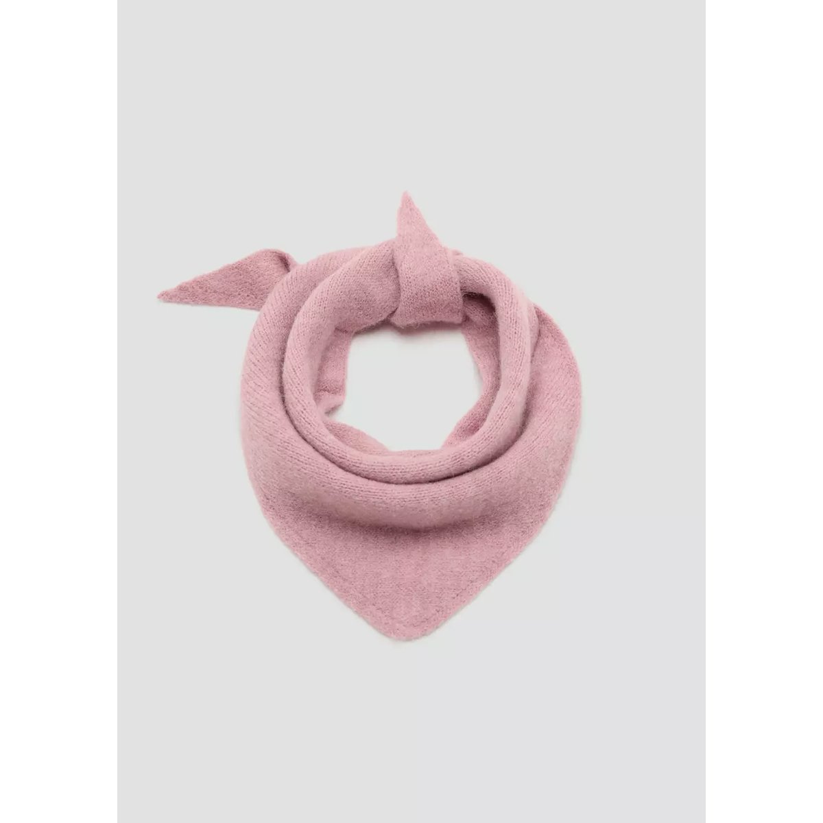 Écharpe triangulaire en maille rose pâle, MANGO BABY