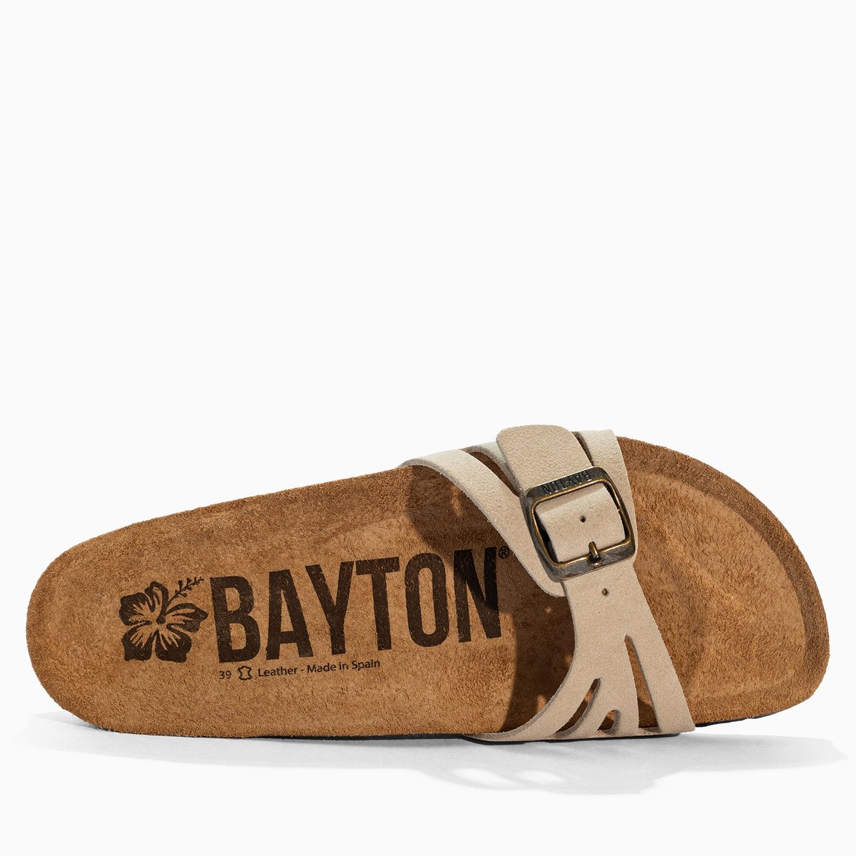 Sandales en cuir suédé ATHENA beige, BAYTON