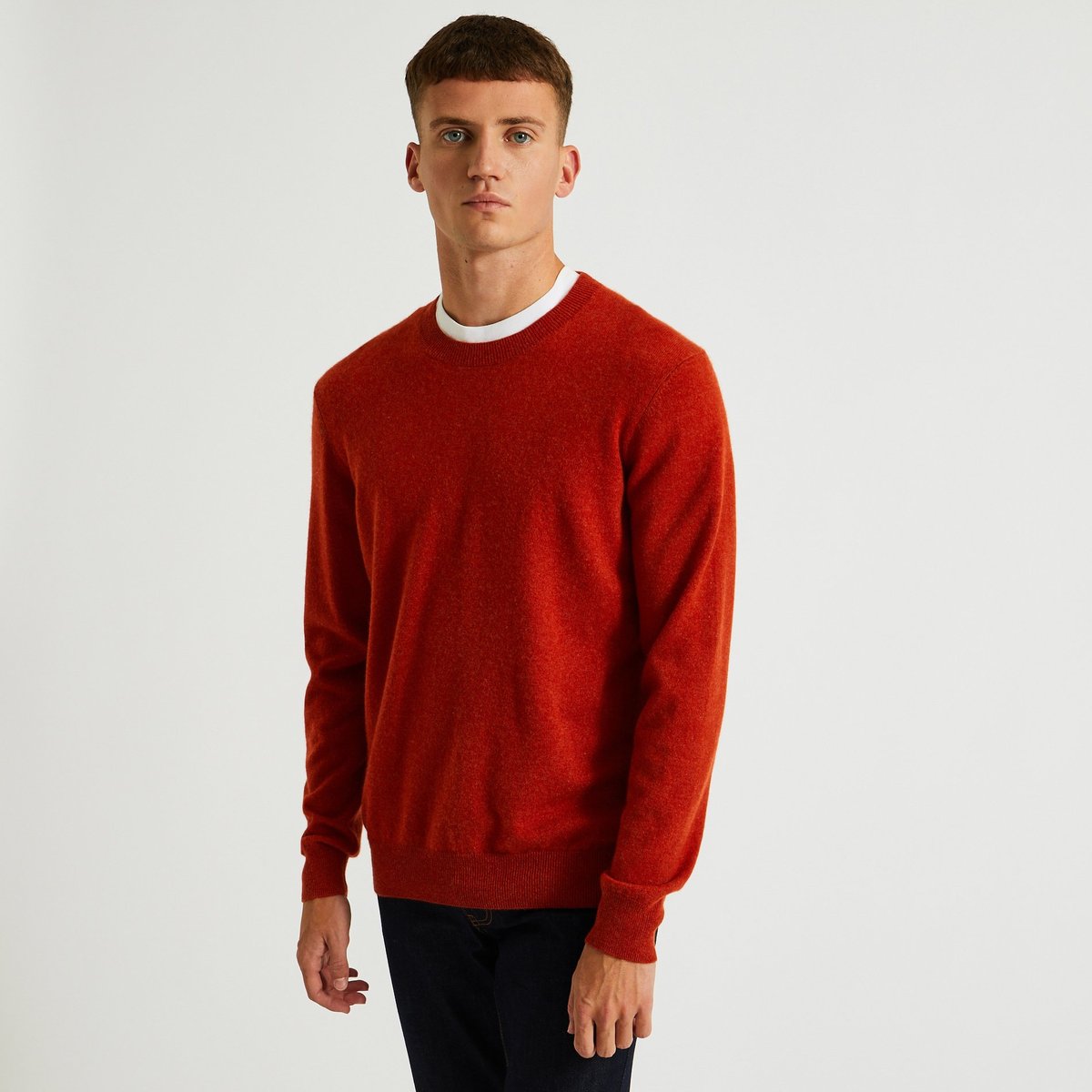 Pull En Cachemire Certifié Oekotex santal melange, MONOPRIX